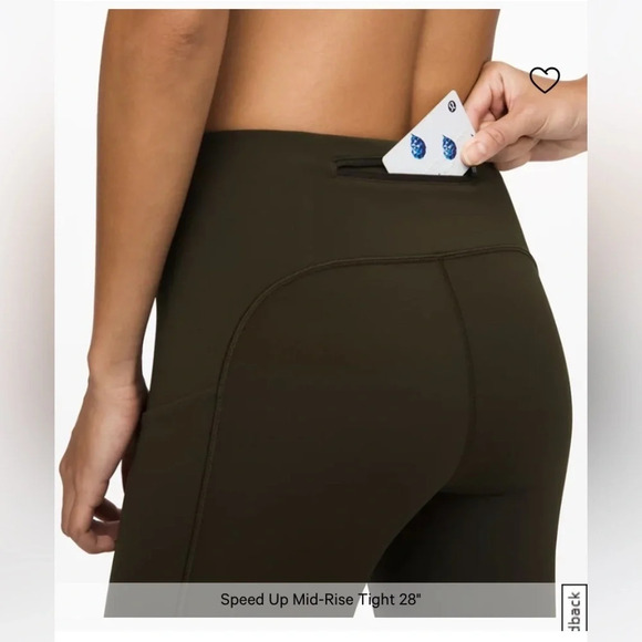 Lululemon speed up mid rise tights, grey size 4 - Picture 5 of 15